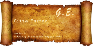 Gitta Eszter névjegykártya